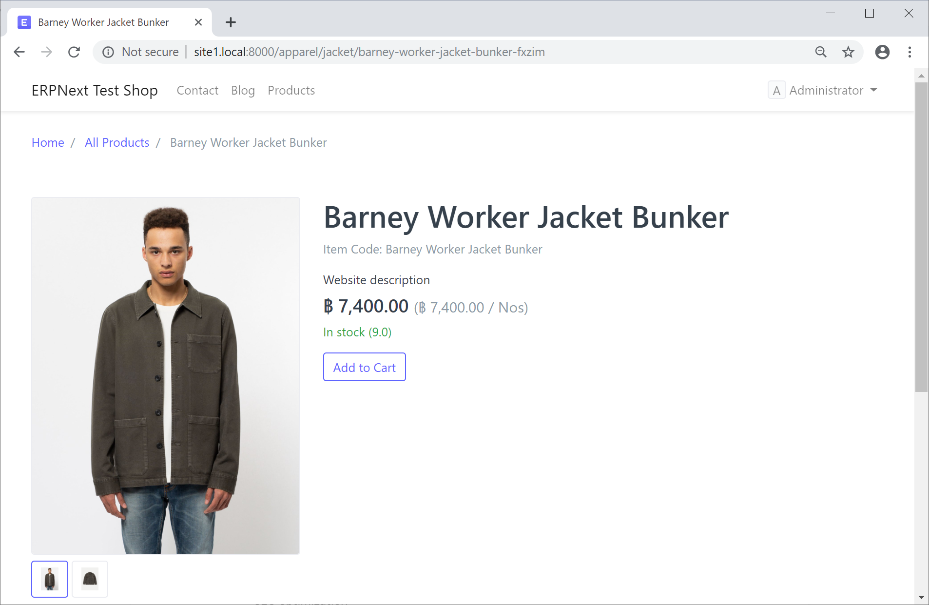ERPNext e-commerce